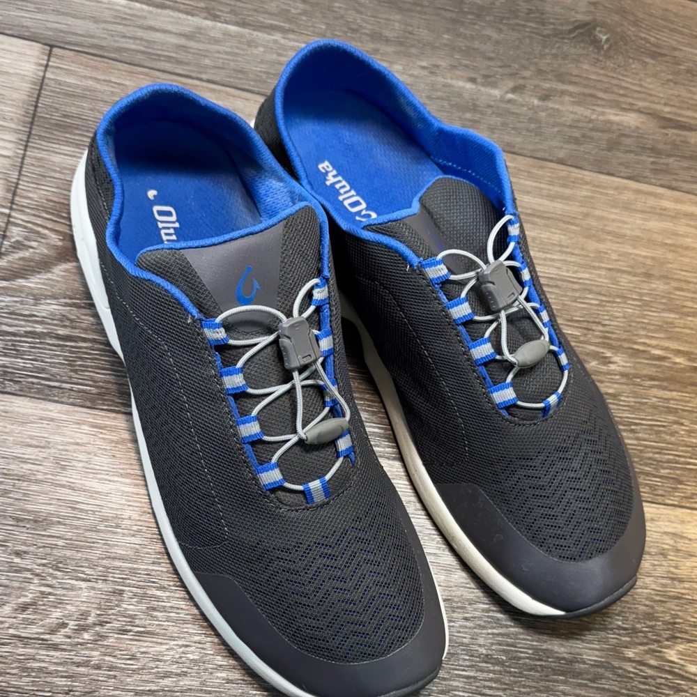 Olukai Gray and Blue Athletic Shoes men’s size 12 (s280) - Picture 9 of 10